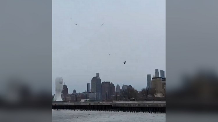 Helicopter Disintegrates During Flight Over New York