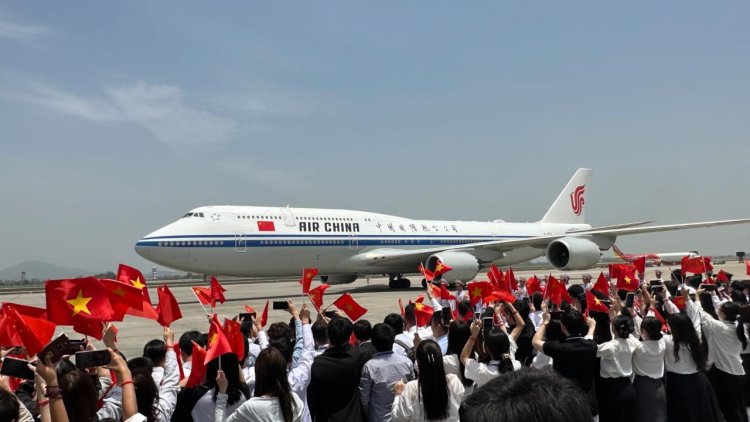 President Xi Jinping lands in Hanoi, Vietnam, for official visit