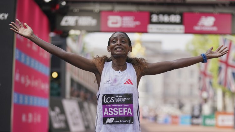 Assefa Sets Women's-Only World Record at London Marathon in Ethiopia